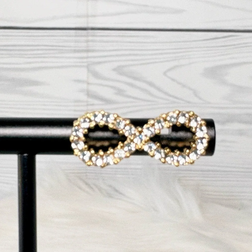 Gold Infinity‎ Stud Earrings